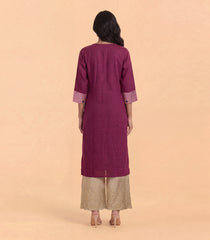 Deep magenta Casual Kurta-KR0889