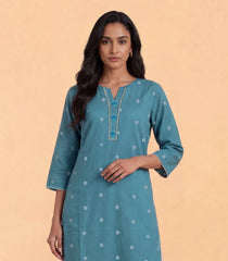 Dusty Aqua Casual Kurta-RC5702