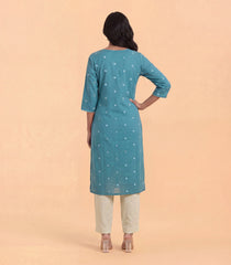 Dusty Aqua Casual Kurta-RC5702
