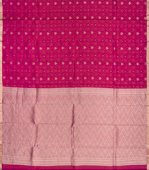 Pink Kanchipuram Silk Saree Floral Motifs-Pink