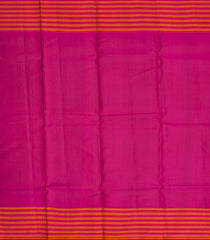 Mustard Silk Saree With Zari Checks & Pink Border-Mustard