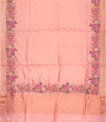 Baby Pink Raw Silk  Saree With Embroidered Floral Motifs-Baby Pink