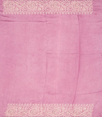 Dusty Pink Organza Silk Saree With Meena Embroidered Motifs-Dusty Pink