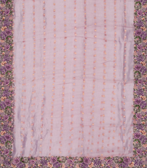 Lavender Georgette Silk Saree With Embroidered Motifs-Lavander