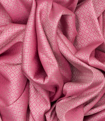 Pink Silk Saree With Embroidered Motifs-Pink