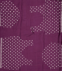 Magenta Woven Viscose Saree With Embroidered Floral Motifs Border-Magenta