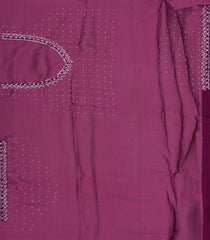 Burgundy Woven Viscose Saree With Embroidered Sequin Motifs-Burgundy