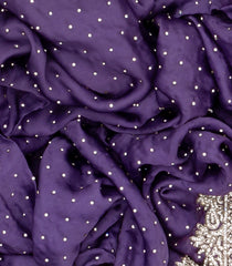 Lilac Woven Crepe Silk Saree With Embroidered Sequin Motifs-Lilac