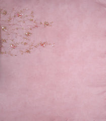 Baby Pink Pure Organza Silk Saree With Embroidered Floral Motifs-Baby Pink