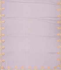 Lavender Blended Tissue Saree With Embroidered Motifs-Lavander