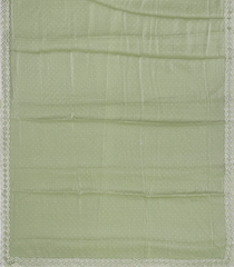 Cardamom Green Woven Blended Tissue Saree With Mirror Work-Cardamom Green