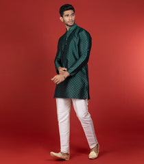 Bottle Green Short Kurta -Bottle Green