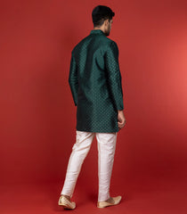 Bottle Green Short Kurta -Bottle Green