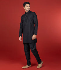 Solid Black Kurta -Black