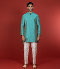 Sea Blue Short Kurta-Blue