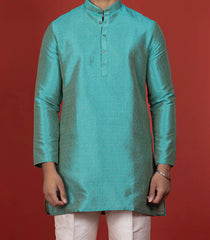 Sea Blue Short Kurta-Blue