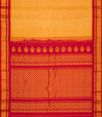 Sandal Handloom Gadwal SICO Saree With Checks & Contrast Border-Sandal