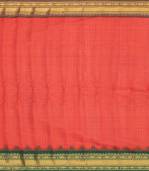 Red Handloom Gadwal SICO Saree With Chakaram Motifs -Red