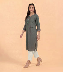 Grey and Pink casual kurta-RC5739