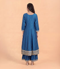 Greyish Blue Festive Anarkali Set-RC5674