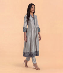 Grey with Black Festive Anarkali Set-RC5679
