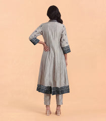 Grey with Black Festive Anarkali Set-RC5679
