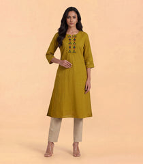 Henna green casual kurta-RC5740