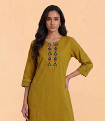 Henna green casual kurta-RC5740