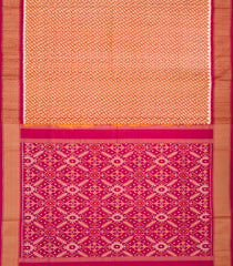 Crimson Handloom Pochampally Ikat Saree With Checks-Crimson