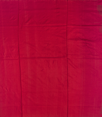 Crimson Handloom Pochampally Ikat Saree With Elephant Motifs-Crimson