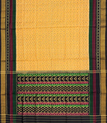 Sandal Handloom Rajkot Patola Silk Saree With Jaal Motifs-Sandal