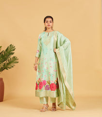 Pastel Green Festive Kurta Set