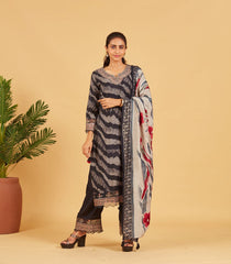 Black Printed Kurta Set