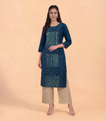 Indigo Printed Casual Kurta-RC5699
