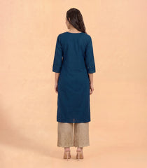 Indigo Printed Casual Kurta-RC5699