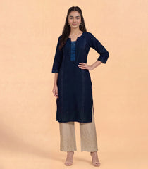 Ink blue festive kurta-RC5728