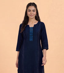Ink blue festive kurta-RC5728