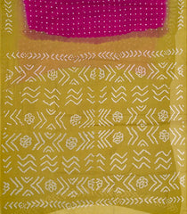 Pink Jaipur Cotton Saree With Printed Diamond Motifs-Pink