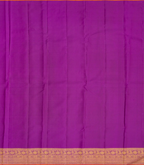 Purple Handloom Kanchipuram Silk Saree With Annam Buttas-Purple