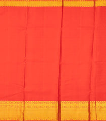 Red Handloom Kanchipuram Silk Saree With Floral Buttas-Red