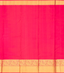 Pink Handloom Kanchipuram Silk Saree With Meena Floral Motifs-Pink