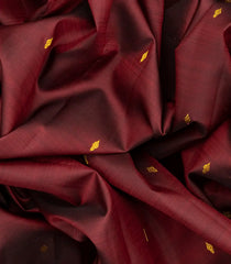 Maroon Handloom Kanchipuram Silk Saree With Zari Buttas-Maroon