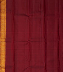 Maroon Handloom Kanchipuram Silk Saree Zari Border-Maroon