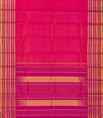 Hot Pink Handloom Kanchipuram Vairaoosi Silk Saree-Hot Pink