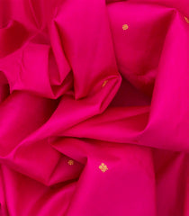 Hot Pink Handloom Kanchipuram Silk Saree With Annam Buttas-Hot Pink