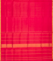 Hot Pink Handloom Kanchipuram Silk Saree With Piping Border-Hot Pink