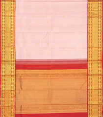 Baby Pink Handloom Kanchipuram Korvai Silk Saree With Annam Buttas-Baby Pink