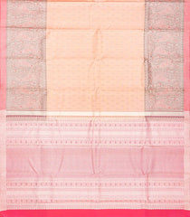 Light Peach Handloom Kanchipuram Silk Saree With Meena Kamalam Motifs-Light Peach