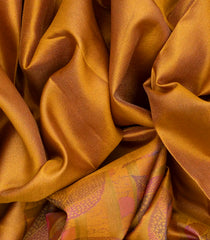 Oil Mustard Handloom Kanchipuram Silk Saree With Floral Motifs-OIL MUSTARD