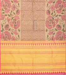 Dusty Pink Handloom Kanchipuram Silk Saree With Checks-Dusty Pink